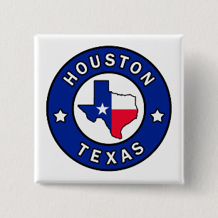 Badge Carré 5 Cm Houston Texas