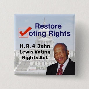 Badge Carré 5 Cm HR4 John Lewis Loi sur les droits de vote