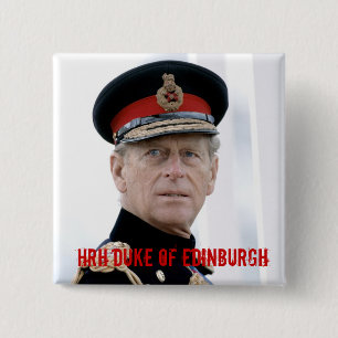 Badge Carré 5 Cm HRH Duke d'Édimbourg