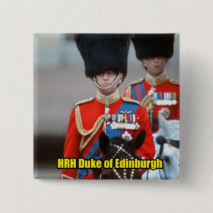 Badge Carré 5 Cm HRH Duke d'Édimbourg