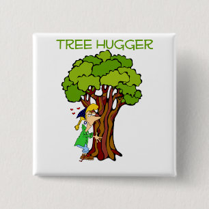 Badge Carré 5 Cm Hugger d'arbre - Fille