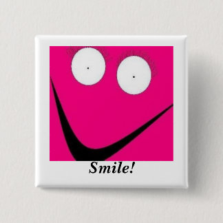 Badge Carré 5 Cm HUH, sourire !