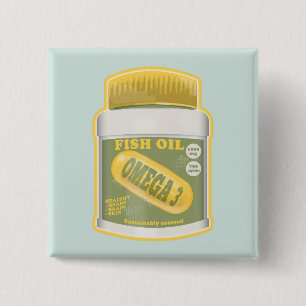 Badge Carré 5 Cm Huile de poisson oméga 3