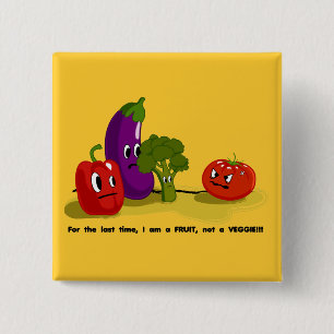 Badge Carré 5 Cm Humour de tomate