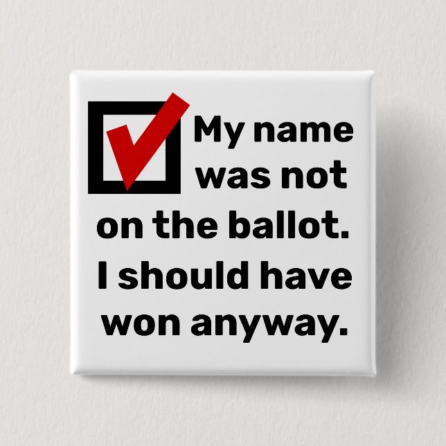 Badge Carré 5 Cm Humour des élections 2024 (Devant)