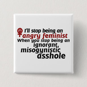 Badge Carré 5 Cm Humour féministe
