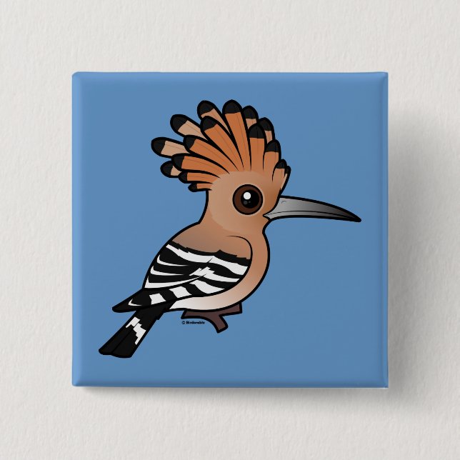 Badge Carré 5 Cm Huppe de Birdorable (Devant)