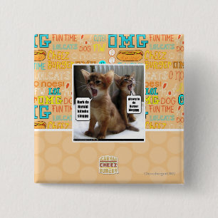 Badge Carré 5 Cm Hymnes de louange de Kitteh