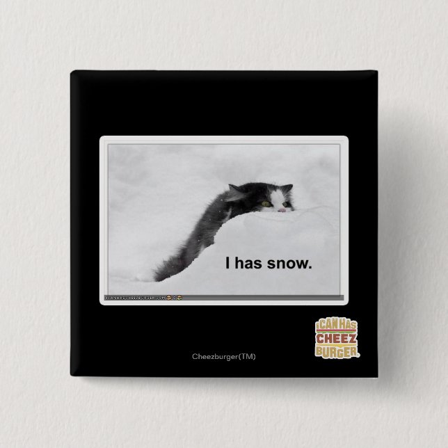 Badge Carré 5 Cm I a la neige (Devant)