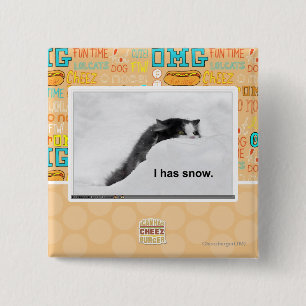 Badge Carré 5 Cm I a la neige
