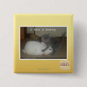 Badge Carré 5 Cm I a un lapin