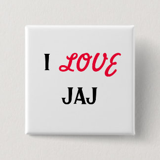 BADGE CARRÉ 5 CM I, AMOUR, JAJ