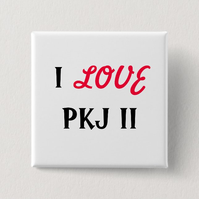 BADGE CARRÉ 5 CM I, AMOUR, PKJ II (Devant)