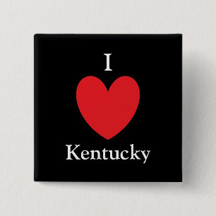 Badge Carré 5 Cm I bouton du Kentucky de coeur