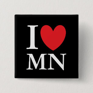 Badge Carré 5 Cm I Coeur Minnesota