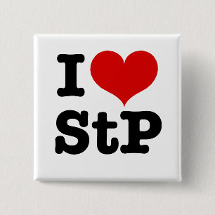 Badge Carré 5 Cm I Heart St. Paul / St. Peter