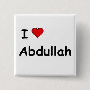 Badge Carré 5 Cm I Love Abdullah