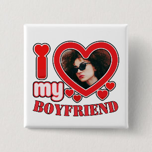 Badge Carré 5 Cm I Love My Boyfriend