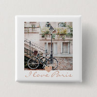 I Love Paris Cobblestone Street Bicycle
