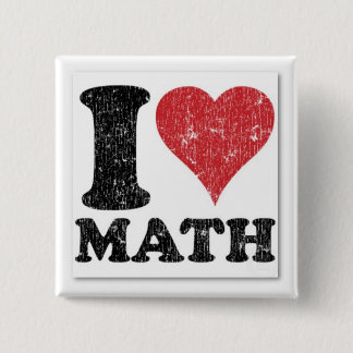 Badge Carré 5 Cm I Pin de maths de coeur