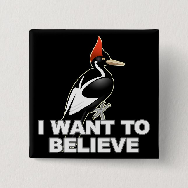 Badge Carré 5 Cm IBWO : Je veux croire (Devant)