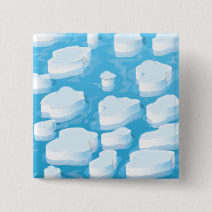 Badge Carré 5 Cm Icebergs