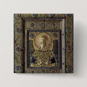 Badge Carré 5 Cm Icône dépeignant Arkhangel Michael