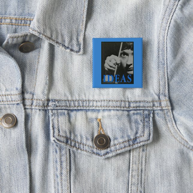 Badge Carré 5 Cm  Ideas - Habillage promotionnel (1981) (En situation)