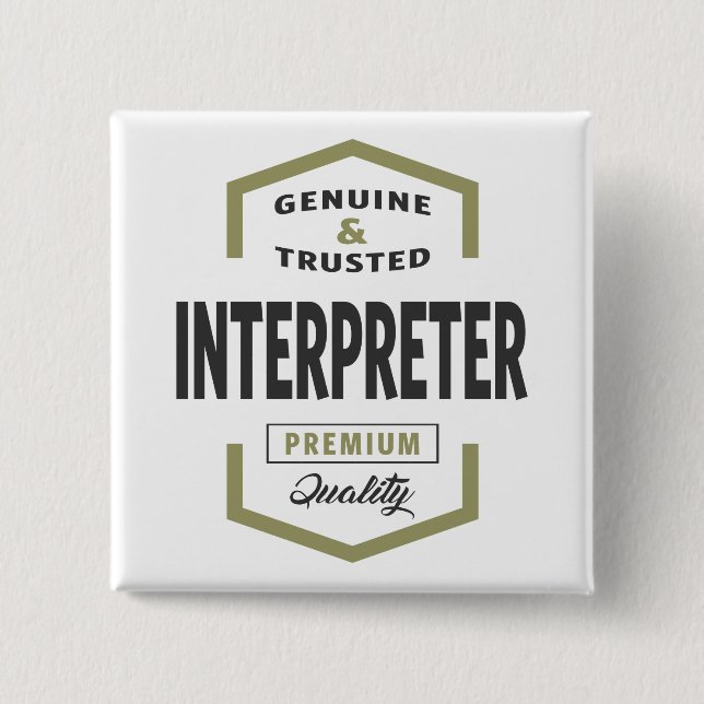 Badge Carré 5 Cm Idées Cadeau du logo de l'interprète. (Devant)