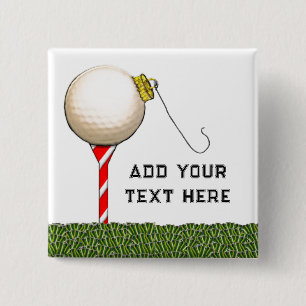 Badge Carré 5 Cm Idées cadeaux de golf de Noël