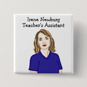 Badge Carré 5 Cm Identification personnalisée d'assistant(e) d'ense
