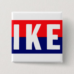 Badge Carré 5 Cm Ike 1952 pour le président