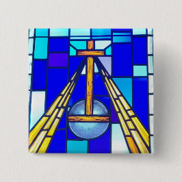 Badge Carré 5 Cm Il est ressuscité