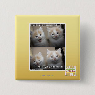 Badge Carré 5 Cm Il était pelucheux