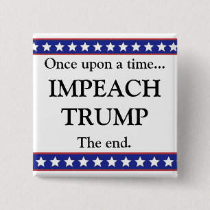 Badge Carré 5 Cm Il était une fois... Bouton Trump