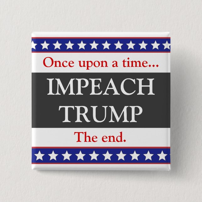 Badge Carré 5 Cm Il était une fois... Bouton Trump (Devant)