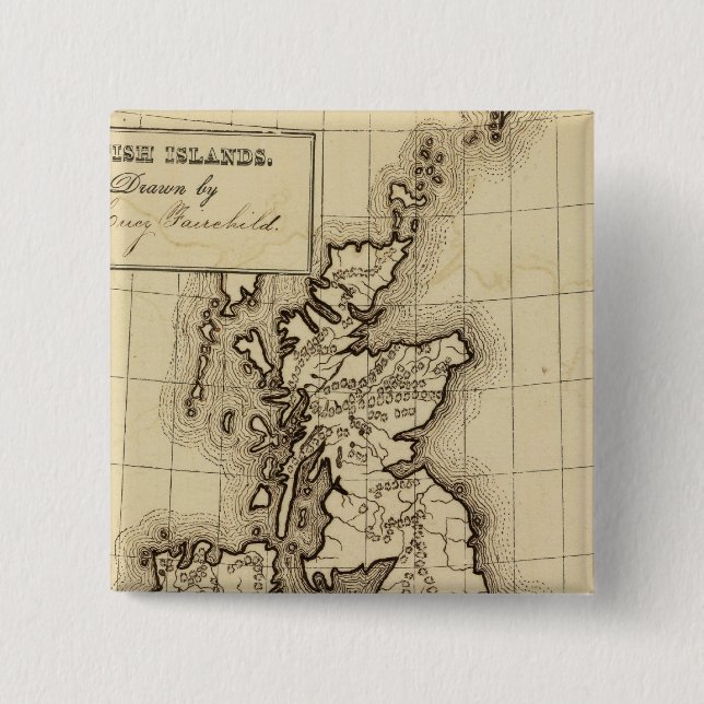Badge Carré 5 Cm Îles britanniques (Devant)