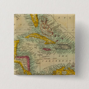 Badge Carré 5 Cm Îles de l'Inde occidentale