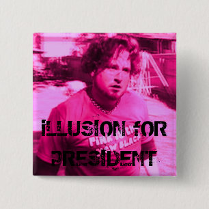 Badge Carré 5 Cm illusion pour le président