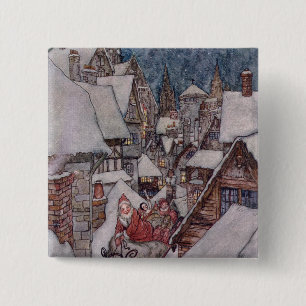 Badge Carré 5 Cm Illustrations de Noël