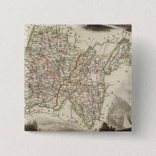 Badge Carré 5 Cm Illustrations, paysages