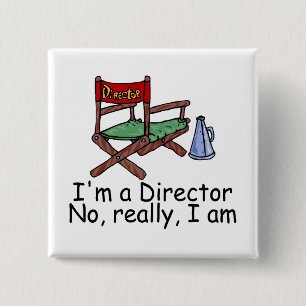 Badge Carré 5 Cm Im un directeur No Really ' Am
