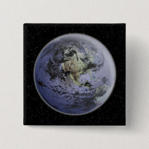Badge Carré 5 Cm Image augmentée par Digital de la pleine terre