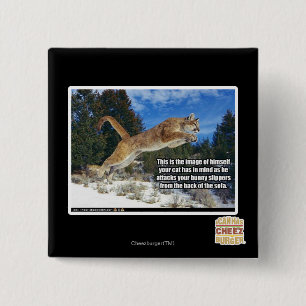 Badge Carré 5 Cm Image de chat