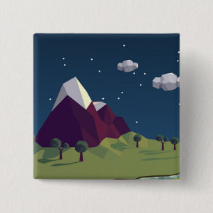 Badge Carré 5 Cm Image de nuit étoilée