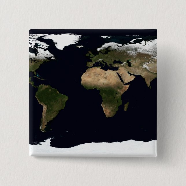 Badge Carré 5 Cm Image mondiale de notre monde (Devant)