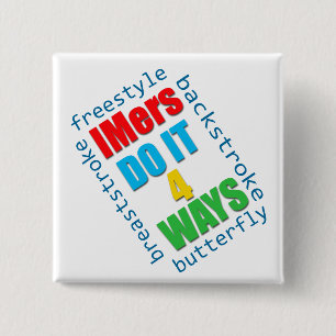 Badge Carré 5 Cm IMers le font 4 manières