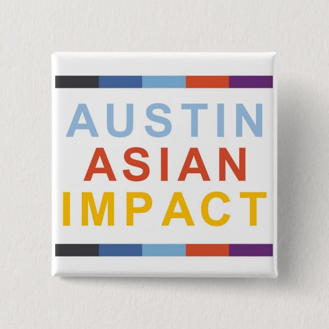 Badge Carré 5 Cm Impact asiatique d'Austin (Devant)