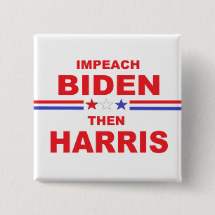 Badge Carré 5 Cm Impeach Biden Alors Harris