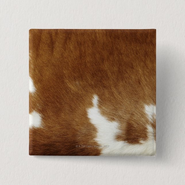Badge Carré 5 Cm Impression Brown de la vache (Devant)